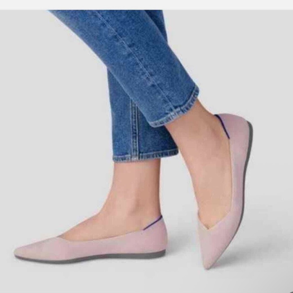 Rothy's Blush Pink The Pointed Knit Ballet Flat Size 8